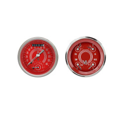 PartzBiz CM V8RS32SHC - Classic Instruments V8 Red Steelie Two Gauge Set PartzBiz CM V8RS32SHC - Classic Instruments V8 Red Steelie Two Gauge Set