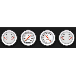 PartzBiz CM VS05WBLF - Classic Instruments Velocity White Four Gauge Set PartzBiz CM VS05WBLF - Classic Instruments Velocity White Four Gauge Set