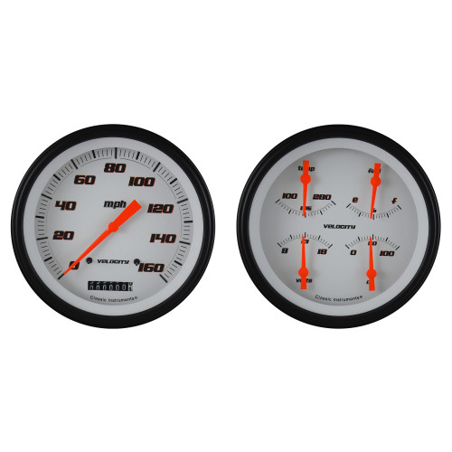 PartzBiz CM: VS52WBLF-Classic Instruments Velocity White Two Gauge Set PartzBiz CM: VS52WBLF-Classic Instruments Velocity White Two Gauge Set