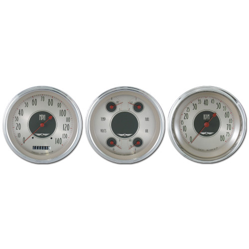 PartzBiz CM: AN53SLC-Classic Instruments American Nickel 3 Gauge Set PartzBiz CM: AN53SLC-Classic Instruments American Nickel 3 Gauge Set