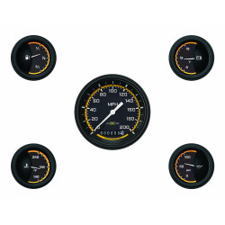 PartzBiz CM AX00YBLF - Classic Instruments Auto Cross Yellow 6 Gauge Set PartzBiz CM AX00YBLF - Classic Instruments Auto Cross Yellow 6 Gauge Set