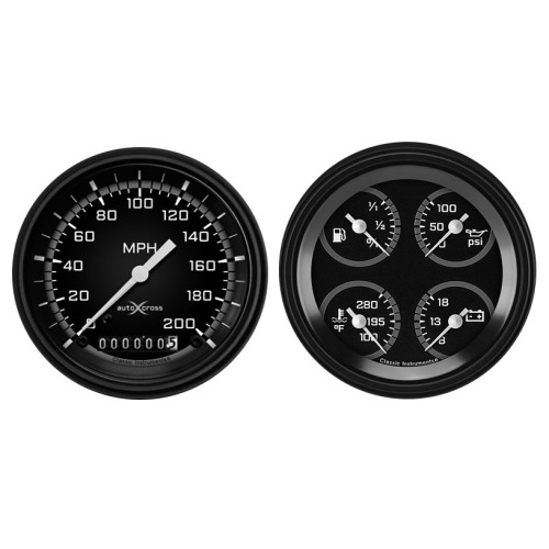 PartzBiz CM: AX02GBLF-Classic Instruments Auto Cross Gray 6 Gauge Set PartzBiz CM: AX02GBLF-Classic Instruments Auto Cross Gray 6 Gauge Set