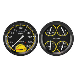 PartzBiz CM AX62YBLF - AutoCross Yellow Two Gauge Set PartzBiz CM AX62YBLF - AutoCross Yellow Two Gauge Set
