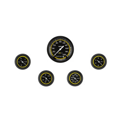 PartzBiz CM AX100YBLF - AutoCross Yellow Five Gauge Set 100 PartzBiz CM AX100YBLF - AutoCross Yellow Five Gauge Set 100