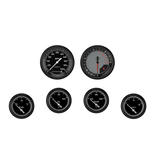 PartzBiz CM: AX201GBLF-AutoCross Gray Six Gauge Set 201 PartzBiz CM: AX201GBLF-AutoCross Gray Six Gauge Set 201