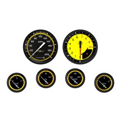 PartzBiz CM AX251YBLF - AutoCross Yellow Six Gauge Set 251 PartzBiz CM AX251YBLF - AutoCross Yellow Six Gauge Set 251
