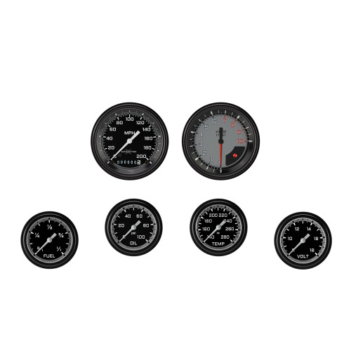 PartzBiz CM: AX301GBLF-AutoCross Gray Six Gauge Set 301 PartzBiz CM: AX301GBLF-AutoCross Gray Six Gauge Set 301