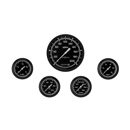 PartzBiz CM: AX354GBLF-AutoCross Gray Five Gauge Set 354 PartzBiz CM: AX354GBLF-AutoCross Gray Five Gauge Set 354