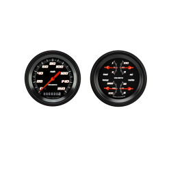 PartzBiz CM VS02BBLF - Velocity Black Series Two Gauge Set PartzBiz CM VS02BBLF - Velocity Black Series Two Gauge Set