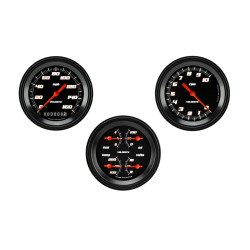 PartzBiz CM VS03BBLF - Velocity Black Series Three Gauge Set PartzBiz CM VS03BBLF - Velocity Black Series Three Gauge Set