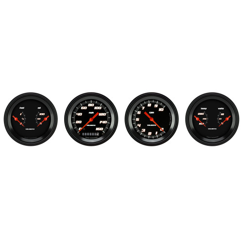 PartzBiz CM: VS05BBLF-Velocity Black Series Four Gauge Set PartzBiz CM: VS05BBLF-Velocity Black Series Four Gauge Set