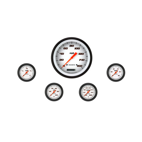 PartzBiz CM: VS154WBLF-Velocity White Five Gauge Set 154