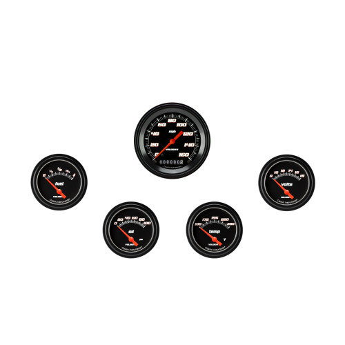 PartzBiz CM: VS200BBLF-Velocity Black Five Gauge Set 200 PartzBiz CM: VS200BBLF-Velocity Black Five Gauge Set 200