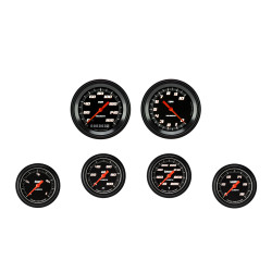 PartzBiz CM VS301BBLF - Velocity Black Six Gauge Set 301 PartzBiz CM VS301BBLF - Velocity Black Six Gauge Set 301