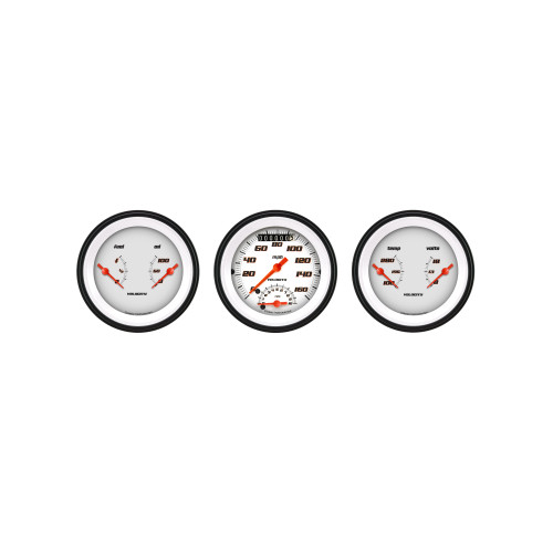 PartzBiz CM: VS34WBLF-Classic Instruments Velocity White Three Gauge Set PartzBiz CM: VS34WBLF-Classic Instruments Velocity White Three Gauge Set
