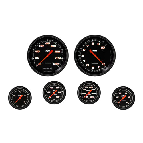 PartzBiz CM: VS351BBLF-Velocity Black Six Gauge Set 351 PartzBiz CM: VS351BBLF-Velocity Black Six Gauge Set 351