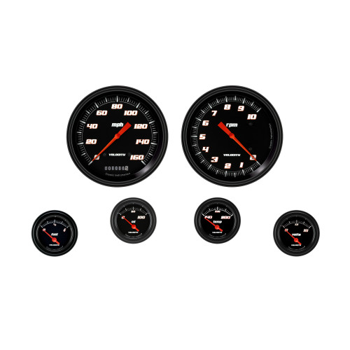 PartzBiz CM: VS51BBLF-Velocity Black Six Gauge Set 51 PartzBiz CM: VS51BBLF-Velocity Black Six Gauge Set 51