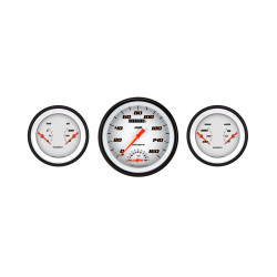 PartzBiz CM VS61WBLF - Classic Instruments Velocity White Three Gauge Set PartzBiz CM VS61WBLF - Classic Instruments Velocity White Three Gauge Set