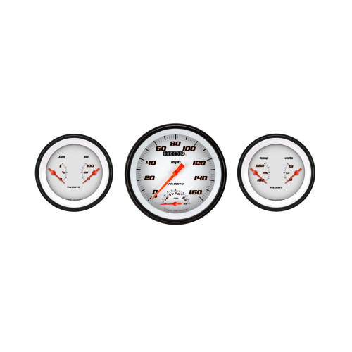 PartzBiz CM: VS61WBLF-Classic Instruments Velocity White Three Gauge Set PartzBiz CM: VS61WBLF-Classic Instruments Velocity White Three Gauge Set