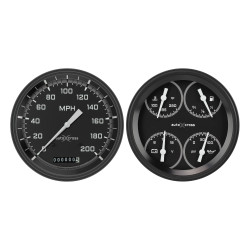 PartzBiz CM AX52GBLF - Classic Instruments Auto Cross Gray 6 Gauge Set PartzBiz CM AX52GBLF - Classic Instruments Auto Cross Gray 6 Gauge Set