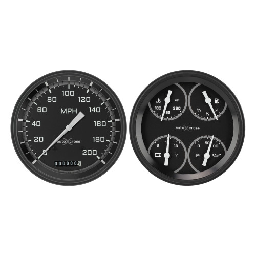 PartzBiz CM: AX52GBLF-Classic Instruments Auto Cross Gray 6 Gauge Set PartzBiz CM: AX52GBLF-Classic Instruments Auto Cross Gray 6 Gauge Set