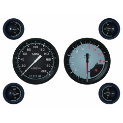 PartzBiz CM AX51GBLF - Classic Instruments Auto Cross Gray 6 Gauge Set PartzBiz CM AX51GBLF - Classic Instruments Auto Cross Gray 6 Gauge Set