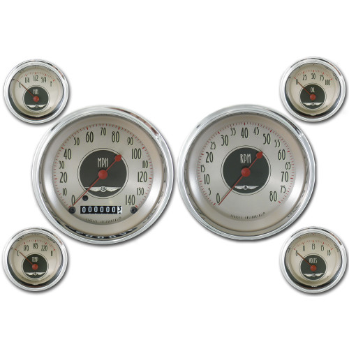 PartzBiz CM: AN51SLC-Classic Instruments American Nickel 6 Gauge Set PartzBiz CM: AN51SLC-Classic Instruments American Nickel 6 Gauge Set