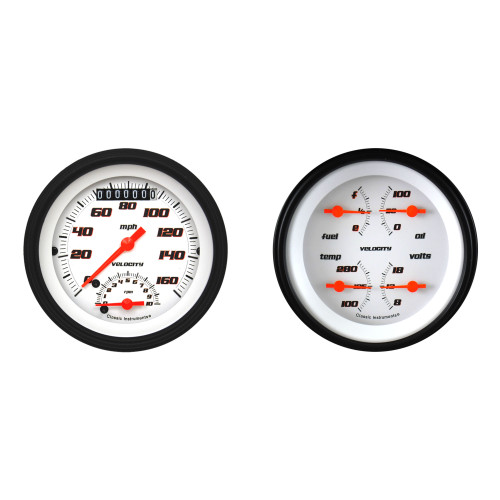 PartzBiz CM: VS32WBLF-Classic Instruments Velocity White Two Gauge Set PartzBiz CM: VS32WBLF-Classic Instruments Velocity White Two Gauge Set