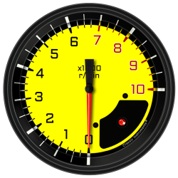 PartzBiz CM AX71YBLF - AutoCross Yellow 4 5/8 PartzBiz CM AX71YBLF - AutoCross Yellow 4 5/8