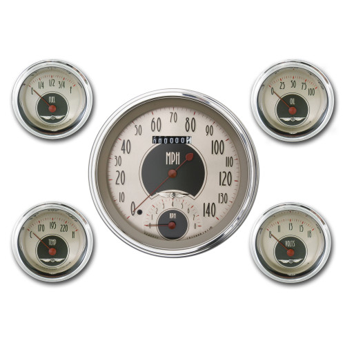PartzBiz CM: AN65SLC-Classic Instruments American Nickel 5 Gauge Set PartzBiz CM: AN65SLC-Classic Instruments American Nickel 5 Gauge Set