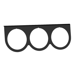 PartzBiz CM MT59 - Matte Black Under Dash Panel / 3-Hole