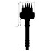 PartzBiz CM: 85555-Chevy Black V8 Pro-Billet Distributor PartzBiz CM: 85555-Chevy Black V8 Pro-Billet Distributor