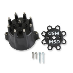 PartzBiz CM 84333 - MSD Distributor Cap - V8 - HEI Terminals - Black - Spark Plug Wire Retainer PartzBiz CM 84333 - MSD Distributor Cap - V8 - HEI Terminals - Black - Spark Plug Wire Retainer