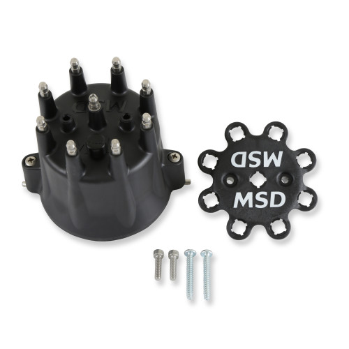 PartzBiz CM: 84333-MSD Distributor Cap - V8 - HEI Terminals - Black - Spark Plug Wire Retainer PartzBiz CM: 84333-MSD Distributor Cap - V8 - HEI Terminals - Black - Spark Plug Wire Retainer