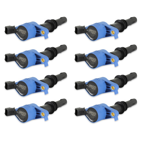 PartzBiz CM: 824385-MSD Ignition Coil - Blaster - Ford 3-Valve V8 - Blue - 8-Pack PartzBiz CM: 824385-MSD Ignition Coil - Blaster - Ford 3-Valve V8 - Blue - 8-Pack
