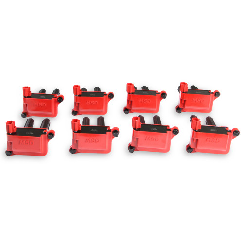 PartzBiz CM: 82558-MSD Ignition Coil - Blaster - HEMI - Red - 8-Pack