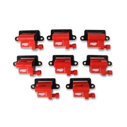 PartzBiz CM 82648 - MSD Ignition Coil - GM LS Blaster Series - L-Series Truck Engine - Red - 8-Pack PartzBiz CM 82648 - MSD Ignition Coil - GM LS Blaster Series - L-Series Truck Engine - Red - 8-Pack