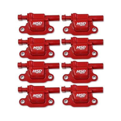 PartzBiz CM: 82668-MSD Ignition Coil - GM Gen V Blaster Series - Gen V Direct Injected Engine - Red - 8-Pack - Square PartzBiz CM: 82668-MSD Ignition Coil - GM Gen V Blaster Series - Gen V Direct Injected Engine - Red - 8-Pack - Square