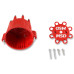 PartzBiz CM: 8433-MSD Distributor Cap - V8 - HEI Terminals - Red - Spark Plug Wire Retainer PartzBiz CM: 8433-MSD Distributor Cap - V8 - HEI Terminals - Red - Spark Plug Wire Retainer