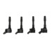 PartzBiz CM: 140088K-4-Accel Ignition Coils - 2014-2019 VW/Audi 1.8/2.0L Engines, 4-Pack, Black
