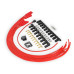 PartzBiz CM: 5040R-ชุดสายหัวเทียน - 8 มม. - สากล - ลวดสีแดงพร้อมบู๊ทตรงสีแดง
