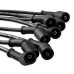 PartzBiz CM: 9065CK-Spark Plug Wire Set - Extreme 9000 Black Ceramic Boot - Chevy / GM 2001-2004 - 3/4 & 1 Ton 8.1L