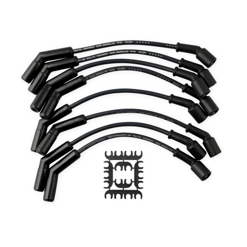 PartzBiz CM: 9065CK-Spark Plug Wire Set - Extreme 9000 Black Ceramic Boot - Chevy / GM 2001-2004 - 3/4 & 1 Ton 8.1L
