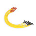 PartzBiz CM: 4053-Spark Plug Wire Set - Super Stock Graphite Core 8mm - GM V8 1975-90 - Yellow