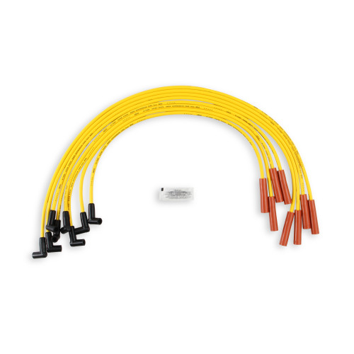 PartzBiz CM: 4053-Spark Plug Wire Set - Super Stock Graphite Core 8mm - GM V8 1975-90 - Yellow