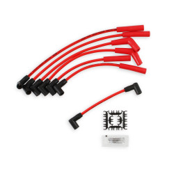 PartzBiz CM 5129R - Spark Plug Wire Set - Super Stock Spiral Core 8mm - Jeep L6 - Red