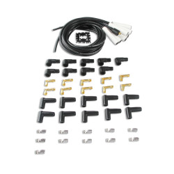 PartzBiz CM 9000C - Spark Plug Wire Set - Universal - 180 Deg White Ceramic Boots