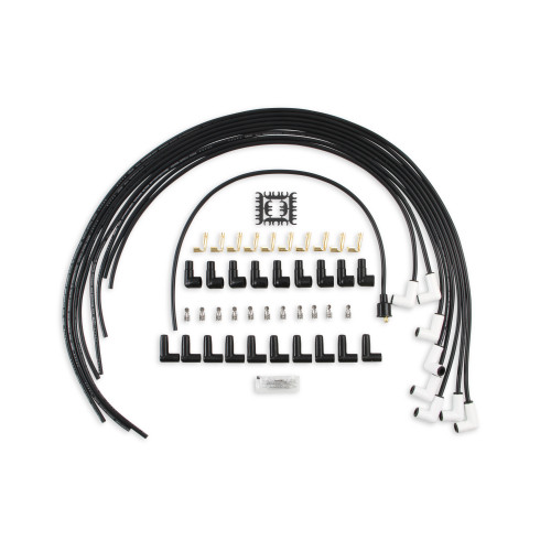 PartzBiz CM: 9001C-Spark Plug Wire Set - Universal - 90 Deg White Ceramic Boots PartzBiz CM: 9001C-Spark Plug Wire Set - Universal - 90 Deg White Ceramic Boots