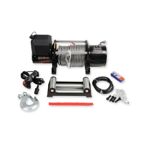 PartzBiz CM: 17001AOR-Anvil - 17,000 Lbs Winch w/ Metal Cable & Roller Fairlead PartzBiz CM: 17001AOR-Anvil - 17,000 Lbs Winch w/ Metal Cable & Roller Fairlead