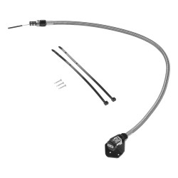 PartzBiz CM 22173 - B&M Locking Automatic Transmission Dipstick & Tube - Billet Aluminum/Stainless Steel Braided